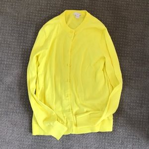 Yellow JCrew Caryn cardigan